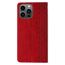 Magnetinio dirželio dėklas, skirtas Samsung Galaxy S23+ Flip Wallet Mini Lanyard Stand raudonas