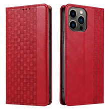 Magnetinio dirželio dėklas, skirtas Samsung Galaxy S23+ Flip Wallet Mini Lanyard Stand raudonas