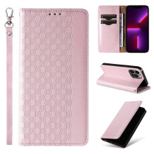 Magnetinio dirželio dėklas, skirtas Samsung Galaxy S23+ Flip Wallet Mini Lanyard Stand Rožinis