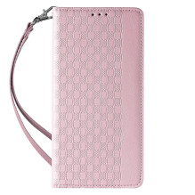 Magnetinio dirželio dėklas, skirtas Samsung Galaxy S23+ Flip Wallet Mini Lanyard Stand Rožinis