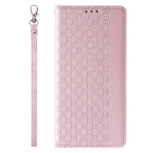 Magnet Strap Case for Samsung Galaxy S23+ Flip Wallet Mini Lanyard Stand Pink