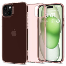 Spigen Crystal Flex iPhone 15 Plus dėklas – rožinis / skaidrus