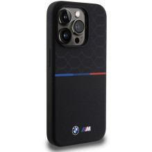 BMW M Silicone Pattern MagSafe dėklas iPhone 15 Pro - juodas
