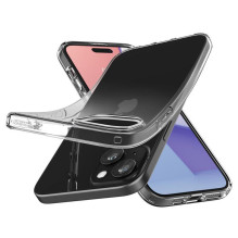 Spigen Crystal Flex dėklas, skirtas iPhone 15 Plus – skaidrus