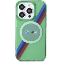BMW M Tricolor Stripes MagSafe case for iPhone 15 Pro - green