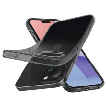 Spigen Crystal Flex iPhone 15 Plus dėklas – pilkai permatomas