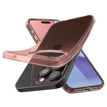Spigen Crystal Flex dėklas, skirtas iPhone 15 Pro Max – rožinis / skaidrus