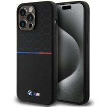 BMW M Silicone Pattern MagSafe dėklas iPhone 15 Pro Max - juodas