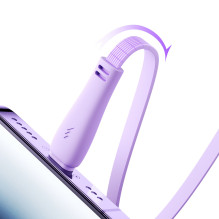 „Joyroom Colorful Series S-A40“ kabelis, įtraukiamas 3in1 USB-A – USB-C / Lightning / Micro USB 1m – violetinė „Joyroom Colorful Series S-A40“ kabelis, įtraukiamas 3in1 USB-A – USB-C / Lightning / Micro USB 1m – violetinė