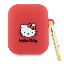 Hello Kitty Silicone 3D Kitty Head case for AirPods 1 / 2 - fuchsia
