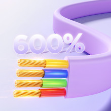 „Joyroom Colorful Series S-A40“ kabelis, įtraukiamas 3in1 USB-A – USB-C / Lightning / Micro USB 1m – violetinė „Joyroom Colorful Series S-A40“ kabelis, įtraukiamas 3in1 USB-A – USB-C / Lightning / Micro USB 1m – violetinė
