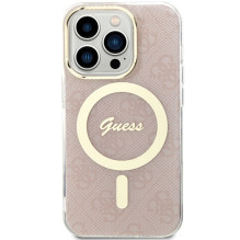 Guess IML 4G MagSafe dėklas iPhone 15 Pro - rožinis