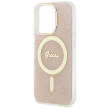 Guess IML 4G MagSafe case for iPhone 15 Pro - pink