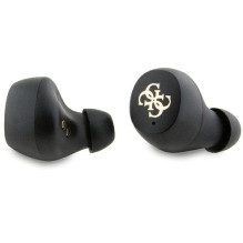 TWS Guess 4G Metalinės Bluetooth ausinės su ENC prijungimo stotele - rožinės spalvos