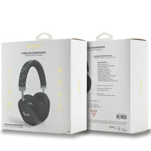 Guess GCube Metallic Script Logo Headphones - Black