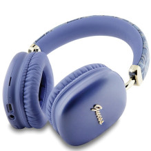 Guess GCube Metallic Script Logo Headphones - Purple
