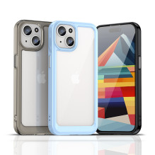 Outer Space sustiprintas dėklas su lanksčiu rėmeliu iPhone 15 - raudonas Outer Space sustiprintas dėklas su lanksčiu rėmeliu iPhone 15 - raudonas