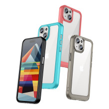 Outer Space sustiprintas dėklas su lanksčiu rėmeliu iPhone 15 - raudonas Outer Space sustiprintas dėklas su lanksčiu rėmeliu iPhone 15 - raudonas