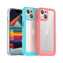 Outer Space sustiprintas dėklas su lanksčiu rėmeliu iPhone 15 - raudonas Outer Space sustiprintas dėklas su lanksčiu rėmeliu iPhone 15 - raudonas