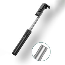 Selfie stick WHS1Y telescopic tripod 1m with phone holder - black