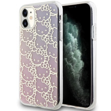 Hello Kitty IML Gradient Electrop Crowded Kitty galvos dėklas, skirtas iPhone 11 / Xr – rožinis