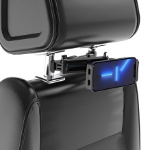 RETURNED ITEM Wozinsky adjustable headrest holder for tablet or phone black (WTHBK3)