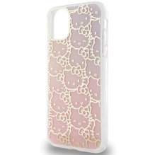 Hello Kitty IML Gradient Electrop Crowded Kitty galvos dėklas, skirtas iPhone 11 / Xr – rožinis
