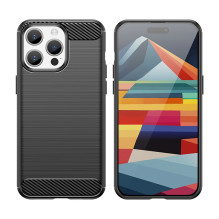 Lankstus anglies rašto dėklas iPhone 15 Pro Carbon Case - mėlynas