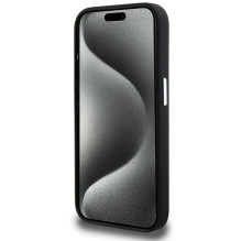 BMW Signature Liquid Silicone MagSafe dėklas iPhone 15 Pro - juodas