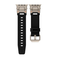 Tech-Protect Delta Pro Strap for Apple Watch 4 / 5 / 6 / 7 / 8 / 9 / SE / Ultra 1 / 2 (42 / 44 / 45 / 49 mm) - Black-Tit Tech-Protect Delta Pro Strap for Apple Watch 4 / 5 / 6 / 7 / 8 / 9 / SE / Ultra 1 / 2 (42 / 44 / 45 / 49 mm) - Black-Tit