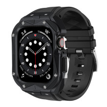 RETURNED ITEM Kingxbar CYF140 2in1 armored case for Apple Watch 9, 8, 7 (45 mm) made of stainless steel with a strap, bl RETURNED ITEM Kingxbar CYF140 2in1 armored case for Apple Watch 9, 8, 7 (45 mm) made of stainless steel with a strap, bl