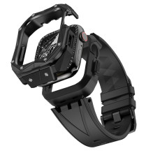GRĄŽINAMAS PREKĖS Kingxbar CYF140 2in1 šarvuotas dėklas Apple Watch 9, 8, 7 (45 mm) pagamintas iš nerūdijančio plieno su GRĄŽINAMAS PREKĖS Kingxbar CYF140 2in1 šarvuotas dėklas Apple Watch 9, 8, 7 (45 mm) pagamintas iš nerūdijančio plieno su