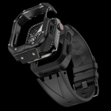 RETURNED ITEM Kingxbar CYF140 2in1 armored case for Apple Watch 9, 8, 7 (45 mm) made of stainless steel with a strap, bl RETURNED ITEM Kingxbar CYF140 2in1 armored case for Apple Watch 9, 8, 7 (45 mm) made of stainless steel with a strap, bl