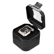 RETURNED ITEM Kingxbar CYF140 2in1 armored case for Apple Watch 9, 8, 7 (45 mm) made of stainless steel with a strap, bl RETURNED ITEM Kingxbar CYF140 2in1 armored case for Apple Watch 9, 8, 7 (45 mm) made of stainless steel with a strap, bl