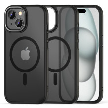 Tech-Protect MagMat 2 MagSafe iPhone 15 dėklas – matinės juodos spalvos