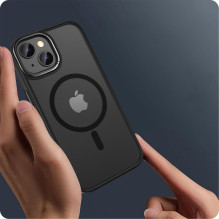Tech-Protect MagMat 2 MagSafe iPhone 15 dėklas – matinės juodos spalvos