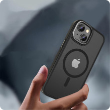 Tech-Protect MagMat 2 MagSafe iPhone 15 dėklas – matinės juodos spalvos