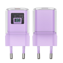 Acefast A53 PD 30W GaN USB-C įkroviklis su ekranu - violetinė