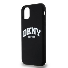 DKNY skysto silikono baltas spausdintas logotipas MagSafe dėklas, skirtas iPhone 11 / Xr - juodas DKNY skysto silikono baltas spausdintas logotipas MagSafe dėklas, skirtas iPhone 11 / Xr - juodas