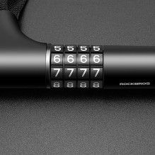 Rockbros 3230002001 dviračio spyna su deriniu ir raktu - juoda