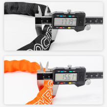 Rockbros 3230002001 bicycle lock with combination and key - black