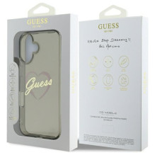Guess IML Heart Case for iPhone 16 Plus - Black