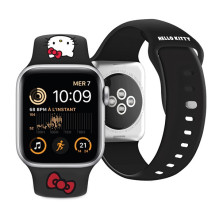 Hello Kitty silikoninis Kitty galvos dirželis skirtas Apple Watch 38/40/41mm – juodas Hello Kitty silikoninis Kitty galvos dirželis skirtas Apple Watch 38/40/41mm – juodas