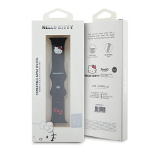 Hello Kitty silikoninis Kitty galvos dirželis skirtas Apple Watch 38/40/41mm – juodas Hello Kitty silikoninis Kitty galvos dirželis skirtas Apple Watch 38/40/41mm – juodas