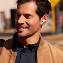 Dudao U19 in-ear TWS belaidės Bluetooth 5.3 ausinės su LED ekranu – baltos spalvos