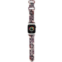 Hello Kitty Silicone Tags Graffiti dirželis, skirtas Apple Watch 38/40/41mm – rožinė