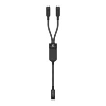 Acefast C5 USB-C – USB-C / USB-C 2in1 100W 480Mb/s laidas – juodas