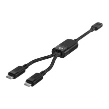 Acefast C5 USB-C - USB-C / USB-C 2in1 100W 480Mb / s cable - black