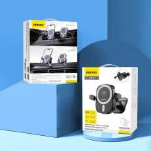 Dudao FW11 automobilinio telefono laikiklis su 15 W indukciniu įkrovikliu oro išleidimo angai / kabinai - juodas