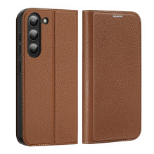 Dux Ducis Skin X2 case Samsung Galaxy S23+ flip case wallet stand brown